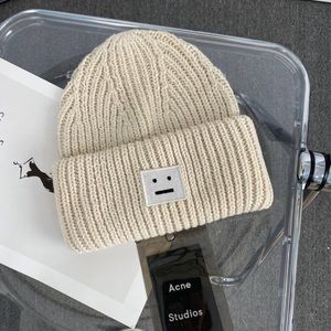 Acne studios beige beanie